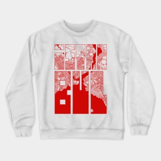 Istanbul, Turkey City Map Typography - Oriental Crewneck Sweatshirt